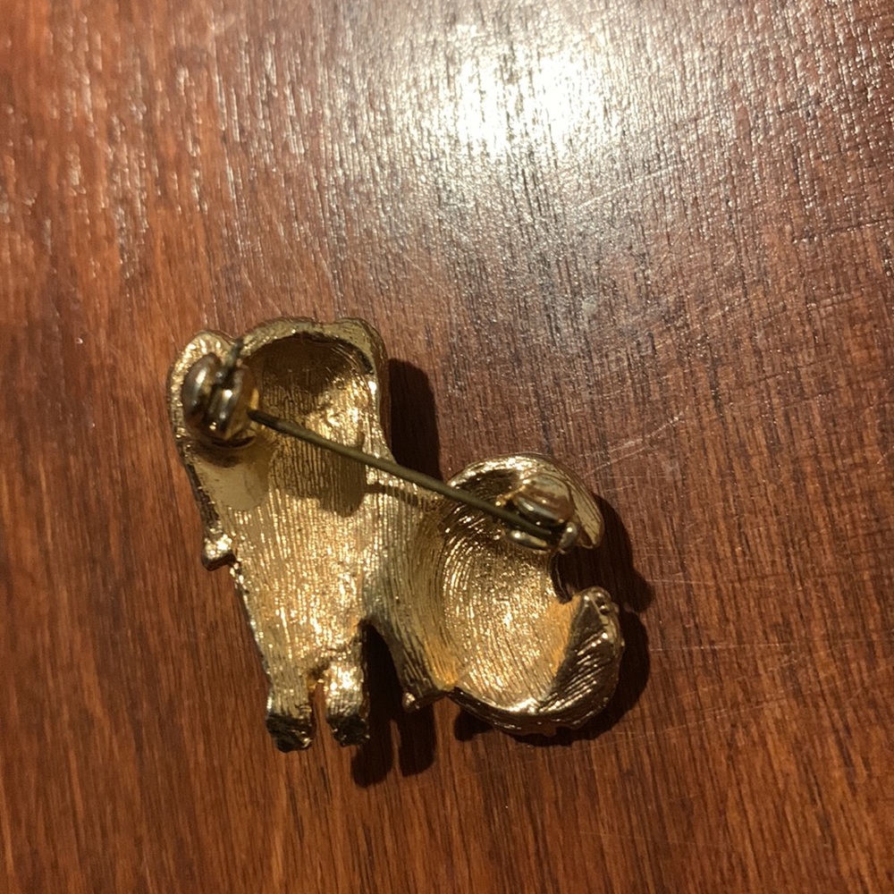 Jeweled Dog Brooch - Picture 3 of 4